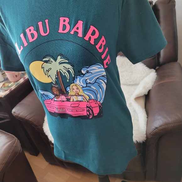 MALIBU BARBIE TEAL TEE - Picture 3 of 5